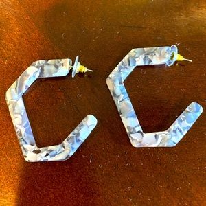 Modern hexagon earrings